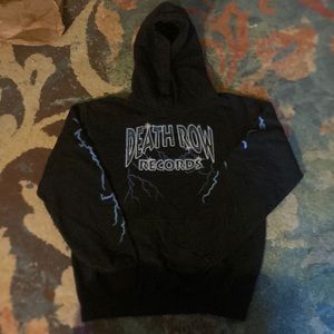 Death Row Throwback Blue Lightning Hoodie, US MENS MEDIUM
